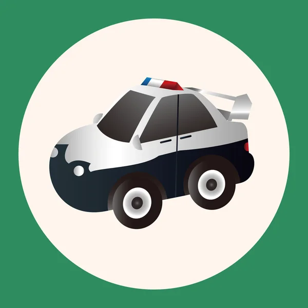 Transporte tema policial carro elementos vetor, eps ícone elemento — Vetor de Stock