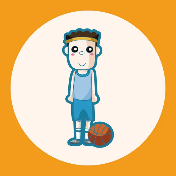 Basketbal speler thema elementen pictogram element — Stockvector