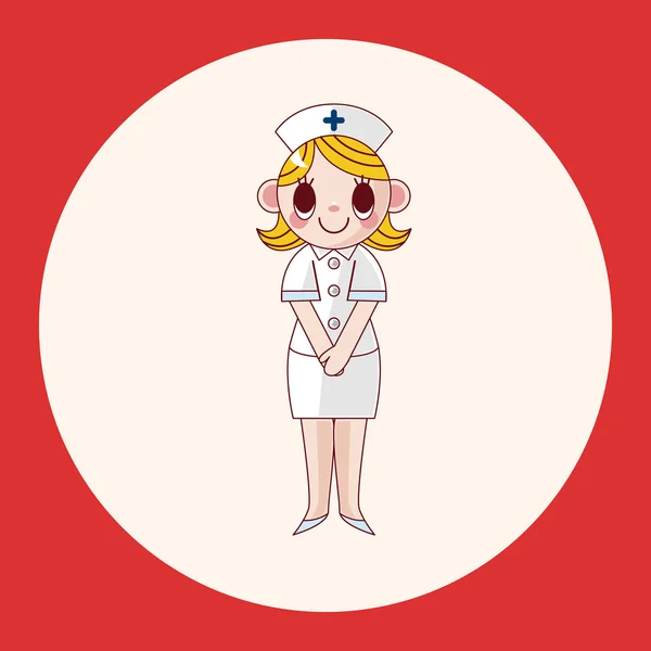 Elemento de ícone de elementos de tema enfermeira —  Vetores de Stock