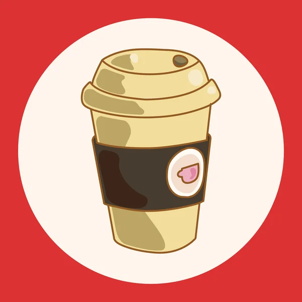 Kaffee zum Mitnehmen Themenelemente Symbol-Element — Stockvektor