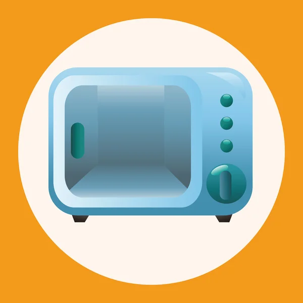 Electrodomésticos tema microondas elementos icono elemento — Vector de stock