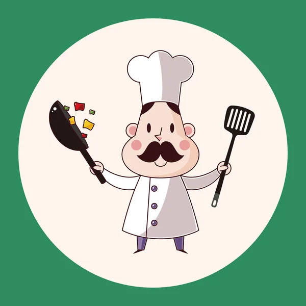 Chef tema elementos vector, eps icono elemento — Vector de stock