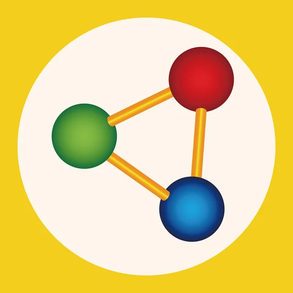 Moleculaire structuur thema-elementen pictogram element — Stockvector