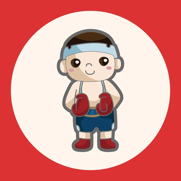 Elemento de icono de elementos de tema boxer — Vector de stock