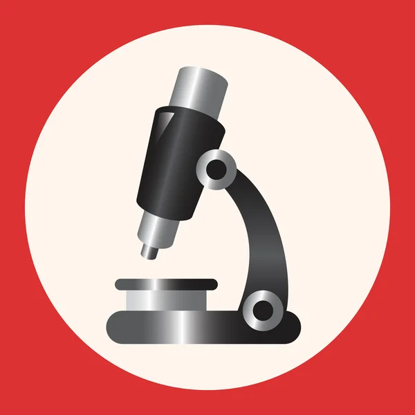 Elementos de tema de microscopio elemento icono — Vector de stock