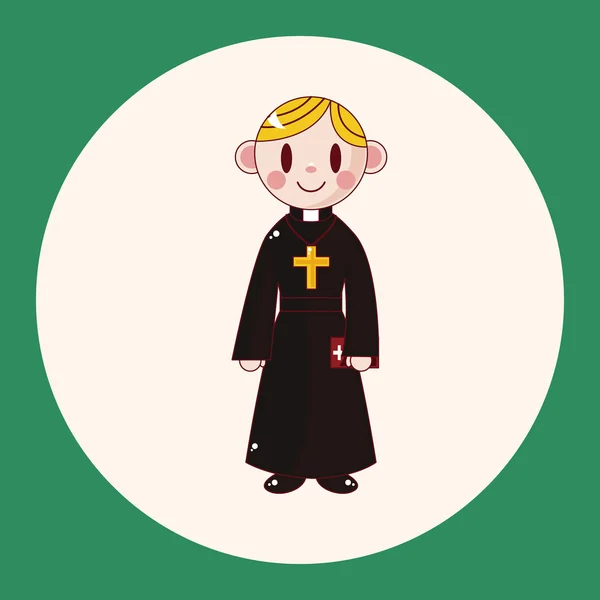 Pastor och nunna tema element ikonen element — Stock vektor