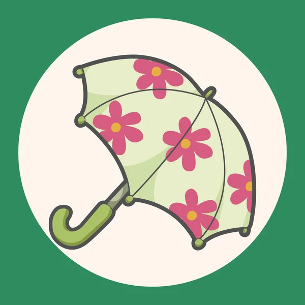 Elementos de tema de paraguas elemento icono — Vector de stock