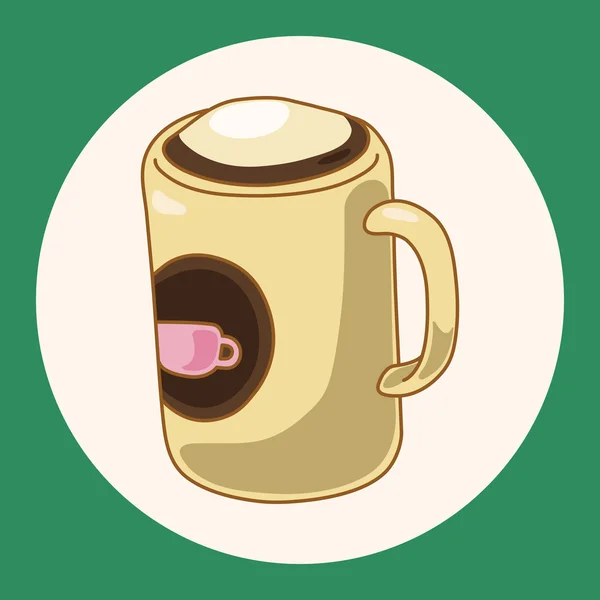 Elementos de café tema elemento icono — Vector de stock