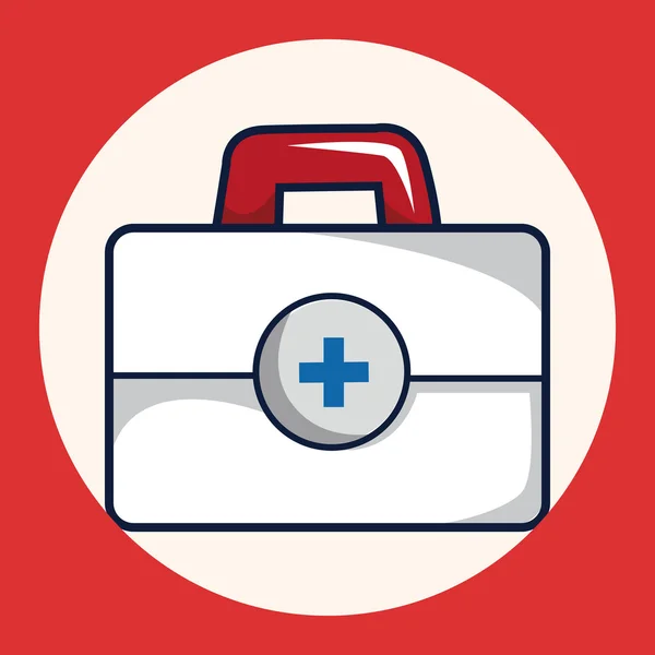 Elementi del tema Medicine box elemento icona — Vettoriale Stock