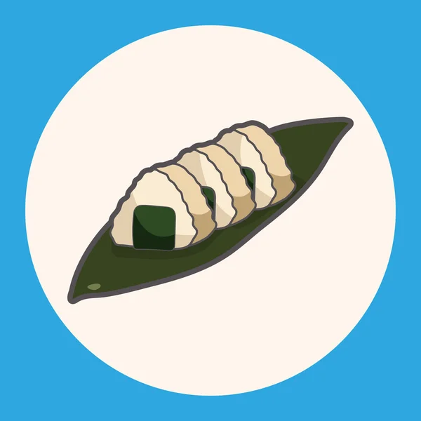 Japanese food sushi theme elements icon element — Stock Vector