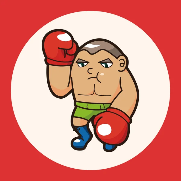 Elemento de icono de elementos de tema boxer — Archivo Imágenes Vectoriales