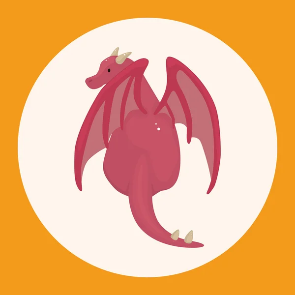 Elemento de ícone de elementos de tema dragão — Vetor de Stock