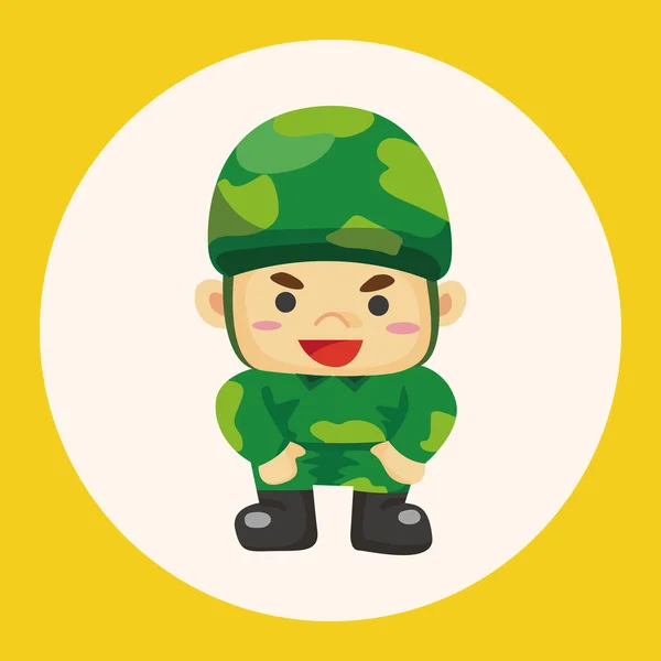 People theme soldier elements icon element — Stock Vector