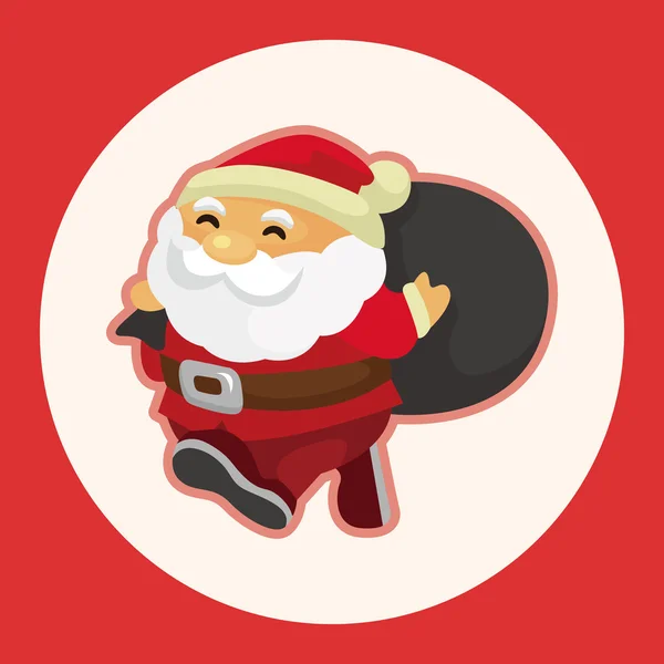 Santa claus pictogram thema elementen-element — Stockvector