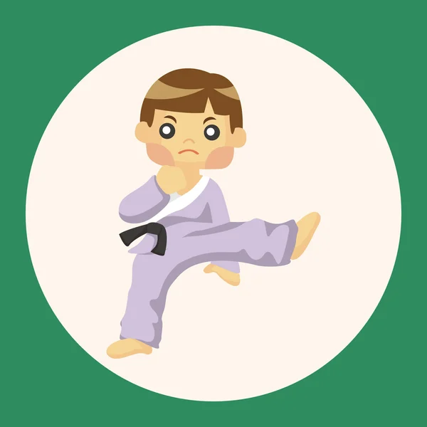 Elementos de tema Taekwondo elemento icono — Vector de stock