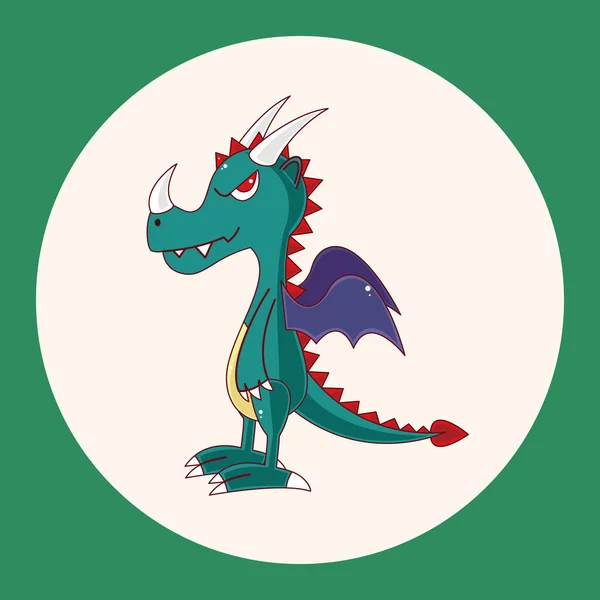 Dragón tema elementos icono elemento — Vector de stock