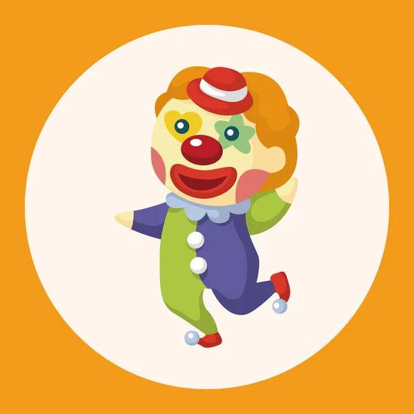 Éléments de thème clowns élément icône — Image vectorielle