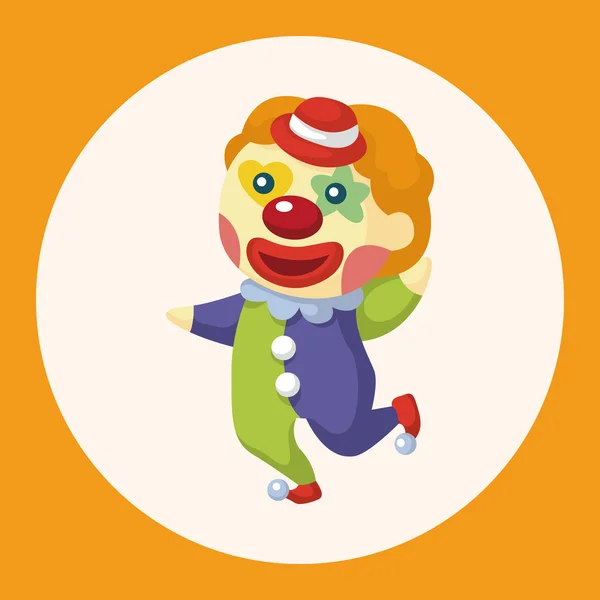 Elementi a tema clown elemento icona — Vettoriale Stock