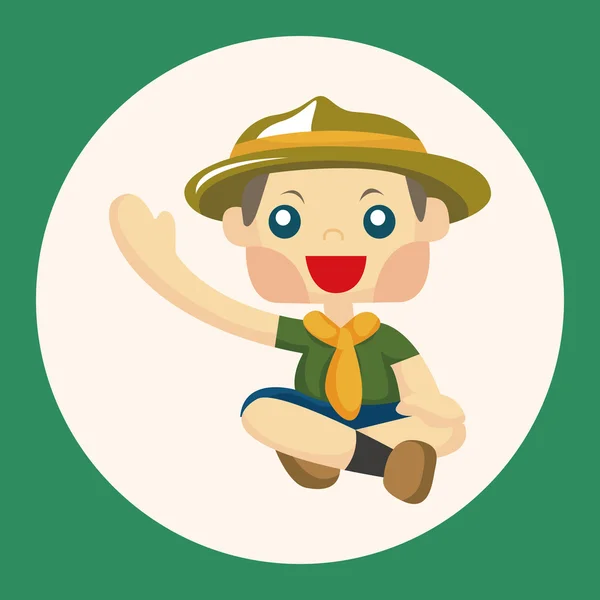 Scout elemento icono de elementos de tema — Vector de stock