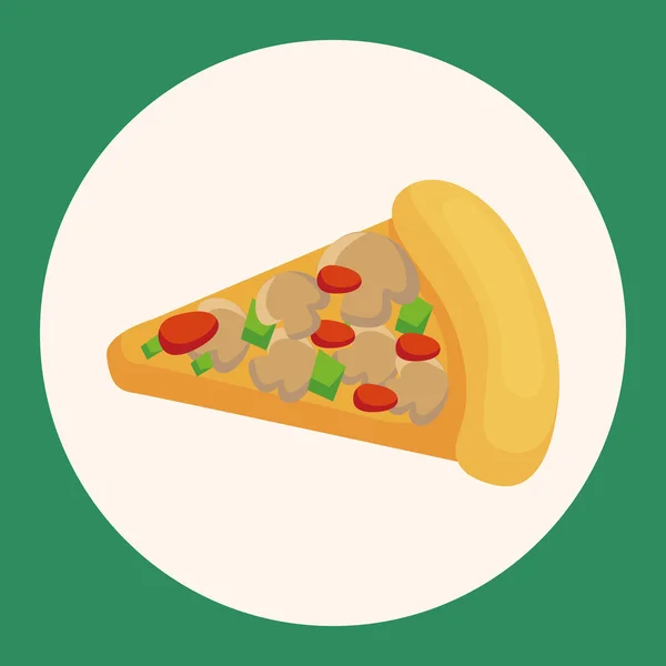 Pizza thema elementen pictogram element — Stockvector