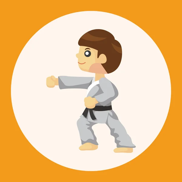 Elementos de tema Taekwondo elemento icono — Vector de stock