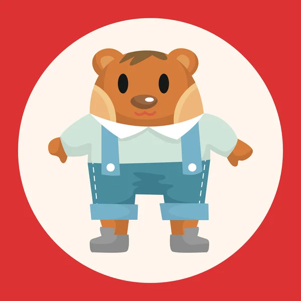 Bear cartoon theme elements icon element — Stock Vector