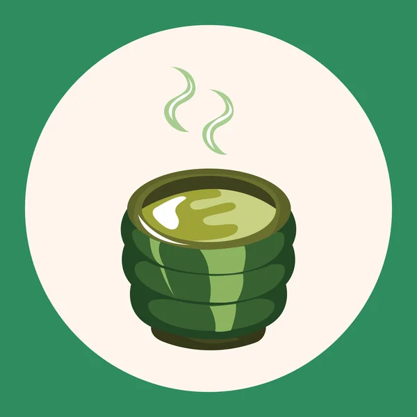 Heißer Tee trinken Themenelemente Symbol-Element — Stockvektor