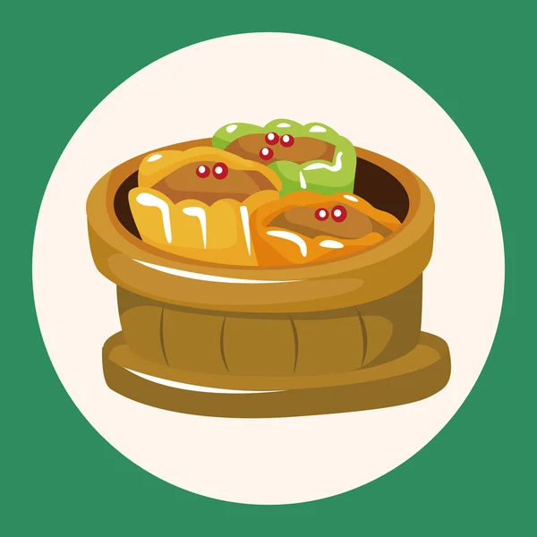 Comida china tema elementos icono elemento — Vector de stock