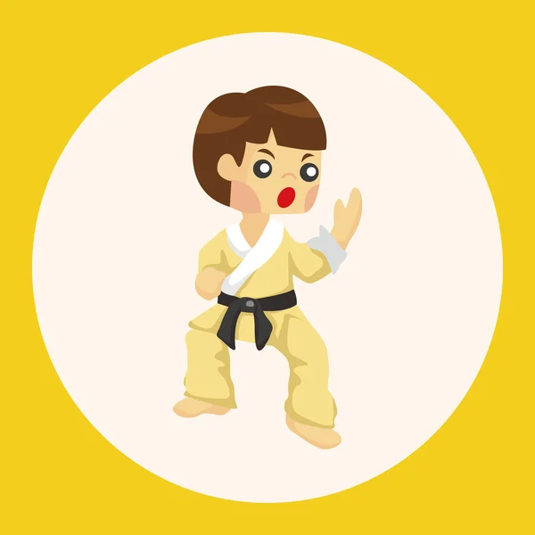 Elementos de tema Taekwondo elemento icono — Vector de stock