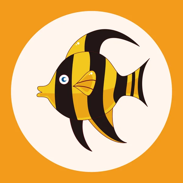 Fisch Cartoon Thema Elemente Symbol-Element — Stockvektor
