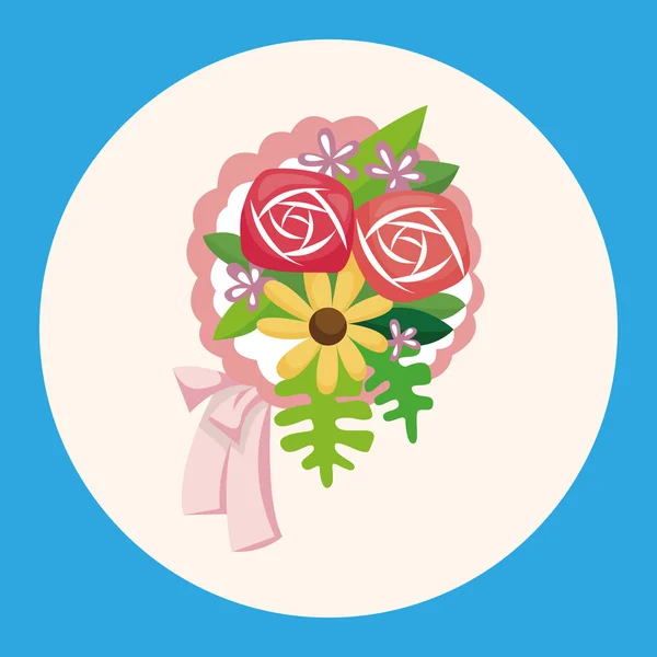 Flower bouquet theme elements icon element — Stock Vector