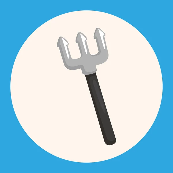 Halloween devil fork theme elements icon element — Stock Vector