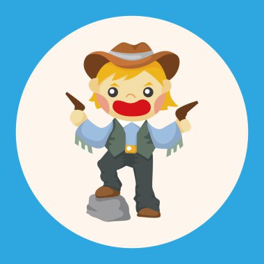 kovboy Tema öğeleri simge öğesi