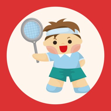 Tenis oyuncu Tema öğeleri simge öğesi