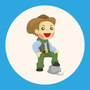 kovboy Tema öğeleri simge öğesi