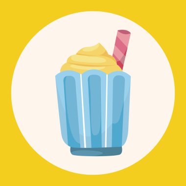 buz kahve içecek Tema öğeleri simge öğesi