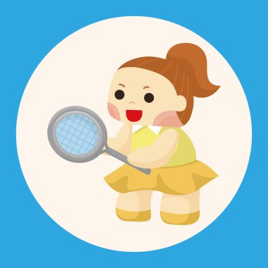 Tenis oyuncu Tema öğeleri simge öğesi
