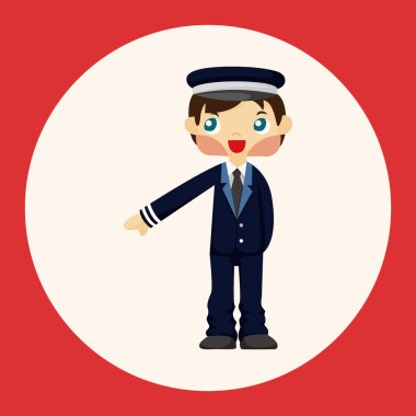 Uçuş Kaptan Tema öğeleri simge öğesi