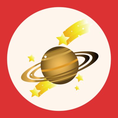 Uzay planet Tema öğeleri simge öğesi