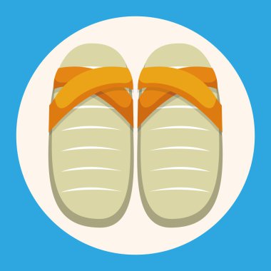 plaj donanımları flip flop Tema öğeleri simge öğesi