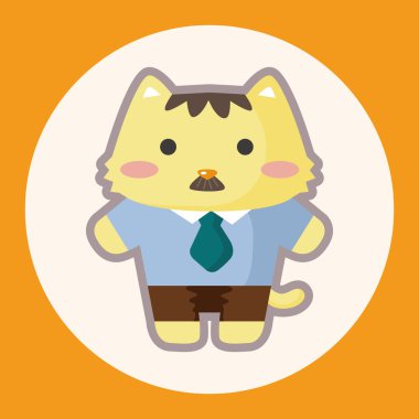 kedi çizgi film Tema öğeleri simge öğesi