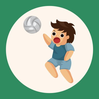 Voleybol oyuncu Tema öğeleri simge öğesi