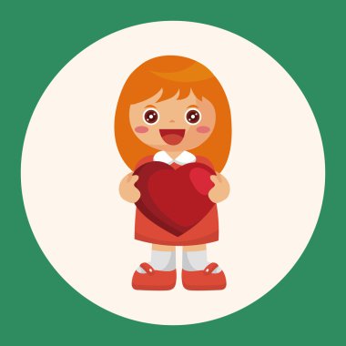 kalp karakter Tema öğeleri simge öğesi grubu