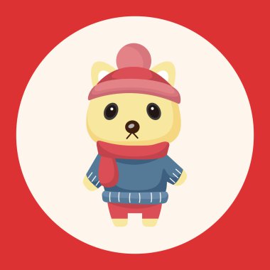 hayvan kedi kış çizgi film Tema öğeleri simge öğesi