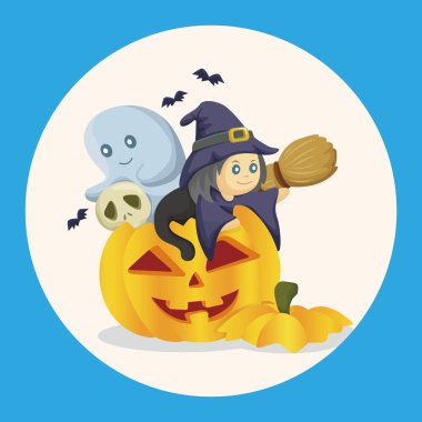 Cadı çizgi film Tema öğeleri simge öğesi