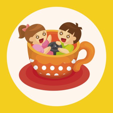 Eğlence Parkı İmkanları Tema öğeleri simge öğesi