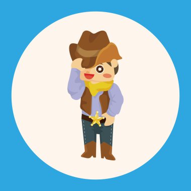 kovboy Tema öğeleri simge öğesi