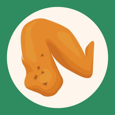 Kızarmış gıdalar Tema tavuk öğeleri simge öğesi