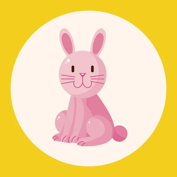 Animal lapin dessin animé éléments thème icône élément — Image vectorielle