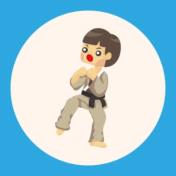 Éléments de thème taekwondo élément icône — Image vectorielle